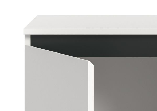 Sideboard Gelia in wei� mit schwarz Kommode 160 x 84 cm, Soft-Close
