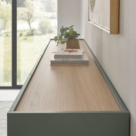 TV-Lowboard Center in Salbei und Barista Eiche TV Unterteil 170 cm