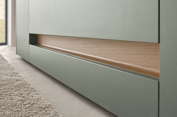 TV-Lowboard Center in Salbei und Barista Eiche TV Unterteil 170 cm