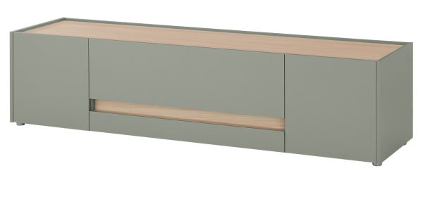 TV-Lowboard Center in Salbei und Barista Eiche TV Unterteil 170 cm