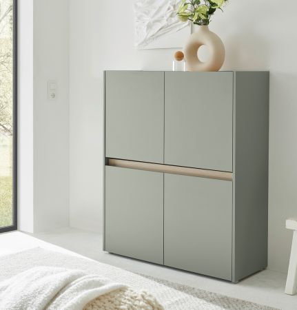 Highboard Center in Salbei und Barista Eiche Kommode 100 x 120 cm