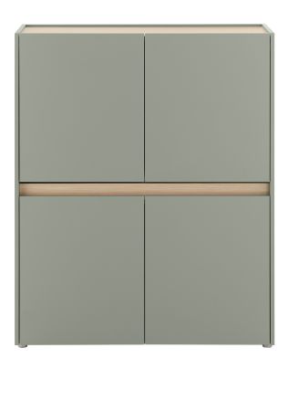 Highboard Center in Salbei und Barista Eiche Kommode 100 x 120 cm