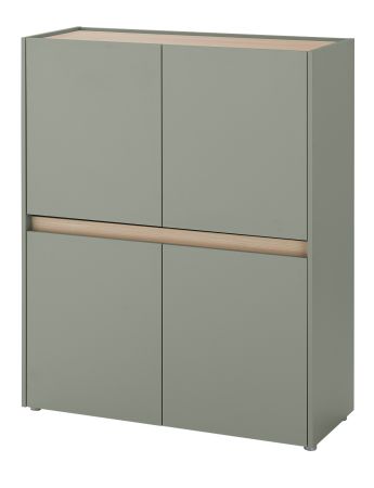 Highboard Center in Salbei und Barista Eiche Kommode 100 x 120 cm