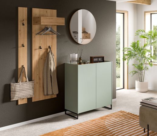 Garderobenpaneel Borga in Artisan Eiche Wandgarderobe 16 x 160 cm