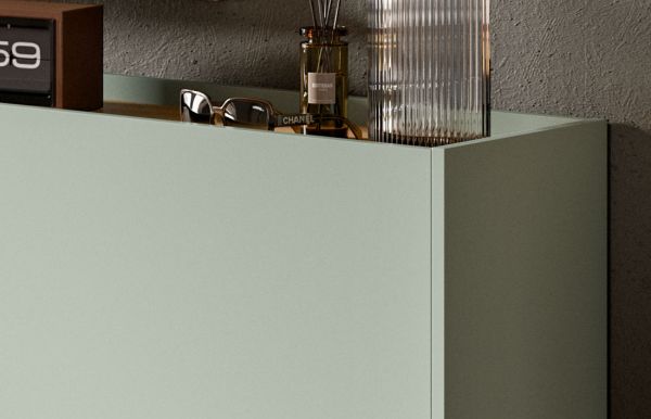 Garderobe Set 3-teilig Borga in Salbei und Artisan Eiche 140 x 197 cm