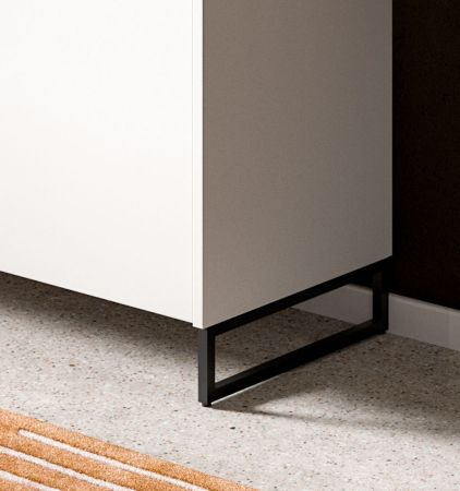 Schuhschrank Borga in wei� und Artisan Eiche Flur Kommode 90 x 97 cm, Soft-Close