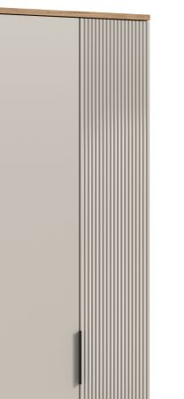 Flurschrank Skid in Kaschmir Sand und Evoke Eiche Schuhschrank 60 x 190 cm