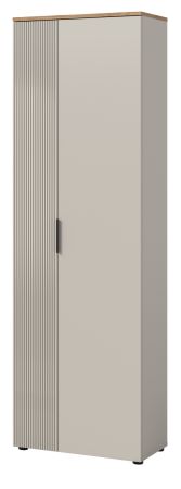 Flurschrank Skid in Kaschmir Sand und Evoke Eiche Schuhschrank 60 x 190 cm