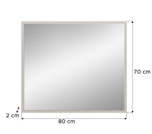 Garderobenspiegel Skid in Kaschmir Sand Flur Spiegel 80 x 70 cm