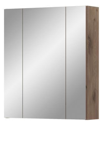 Badezimmer Spiegelschrank Cover in Nox Eiche Badschrank 3-t�rig 60 x 70 cm