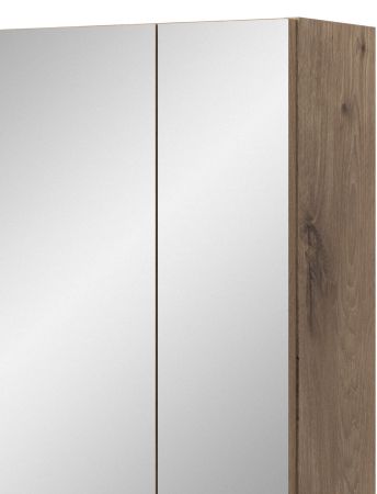 Badm�bel Set 2-teilig Cover in schwarz matt und Nox Eiche Badkombination 60 x 185 cm