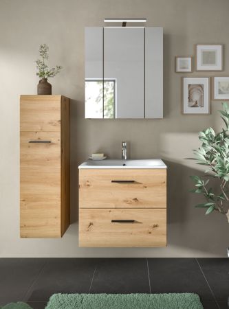 Badezimmer Kommode Cover in Artisan Eiche Badkommode h�ngend / stehend 30 x 106 cm