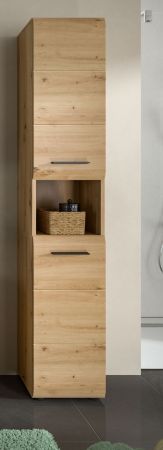 Badezimmer Hochschrank Cover in Artisan Eiche Badschrank 30 x 185 cm