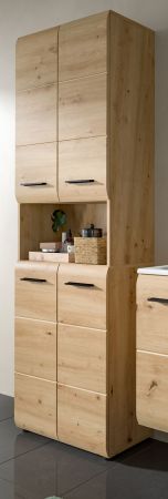 Badezimmer Hochschrank Cover in Artisan Eiche Badschrank 60 x 185 cm