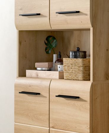 Badezimmer Hochschrank Cover in Artisan Eiche Badschrank 60 x 185 cm