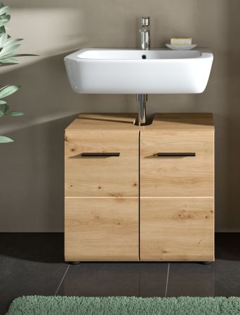 Waschbeckenunterschrank Cover in Artisan Eiche Badezimmer Unterschrank 60 cm