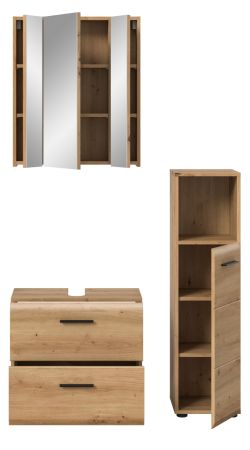 Badm�bel Set 3-teilig Cover in Artisan Eiche Badkombination 105 x 185 cm
