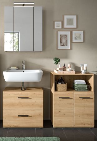 Badm�bel Set 3-teilig Cover in Artisan Eiche Badkombination 135 x 185 cm