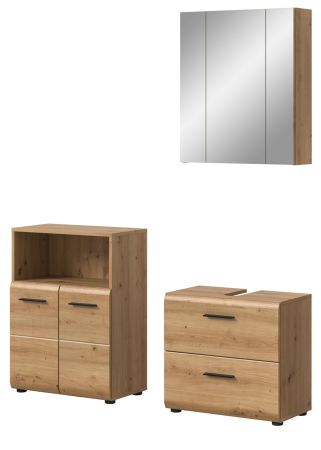 Badm�bel Set 3-teilig Cover in Artisan Eiche Badkombination 135 x 185 cm
