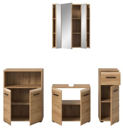 Badm�bel Set 4-teilig Cover in Artisan Eiche Badkombination 180 x 185 cm