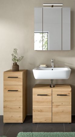 Badm�bel Set 3-teilig Cover in Artisan Eiche Badkombination 105 x 185 cm