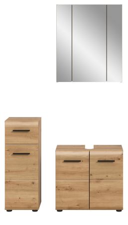 Badm�bel Set 3-teilig Cover in Artisan Eiche Badkombination 105 x 185 cm