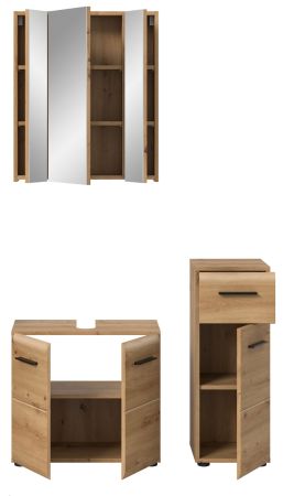 Badm�bel Set 3-teilig Cover in Artisan Eiche Badkombination 105 x 185 cm