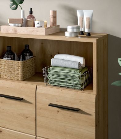 Badm�bel Set 3-teilig Cover in Artisan Eiche Badkombination 135 x 185 cm