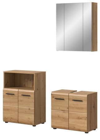 Badm�bel Set 3-teilig Cover in Artisan Eiche Badkombination 135 x 185 cm