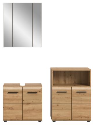 Badm�bel Set 3-teilig Cover in Artisan Eiche Badkombination 135 x 185 cm