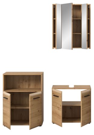 Badm�bel Set 3-teilig Cover in Artisan Eiche Badkombination 135 x 185 cm