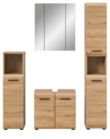 Badm�bel Set 4-teilig Cover in Artisan Eiche Badkombination 150 x 185 cm