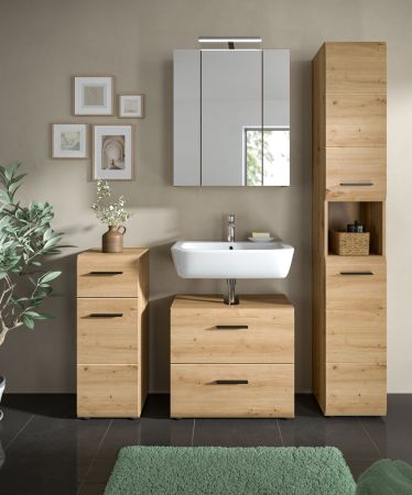Badm�bel Set 4-teilig Cover in Artisan Eiche Badkombination 150 x 185 cm