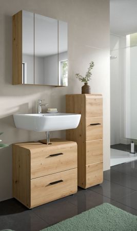 Badm�bel Set 3-teilig Cover in Artisan Eiche Badkombination 105 x 185 cm