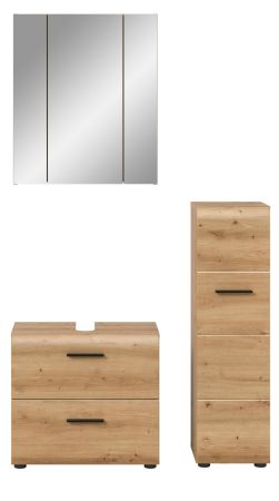 Badm�bel Set 3-teilig Cover in Artisan Eiche Badkombination 105 x 185 cm
