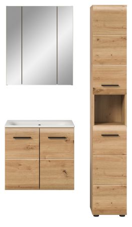 Badm�bel Set 3-teilig Cover in Artisan Eiche Badkombination 105 x 185 cm