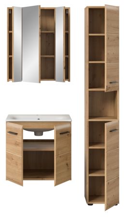 Badm�bel Set 3-teilig Cover in Artisan Eiche Badkombination 105 x 185 cm