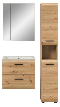 Badm�bel Set 3-teilig Cover in Artisan Eiche Badkombination 105 x 185 cm