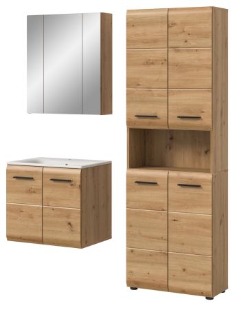 Badm�bel Set 3-teilig Cover in Artisan Eiche Badkombination 135 x 185 cm