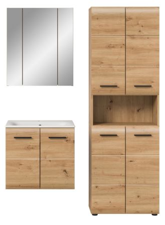 Badm�bel Set 3-teilig Cover in Artisan Eiche Badkombination 135 x 185 cm