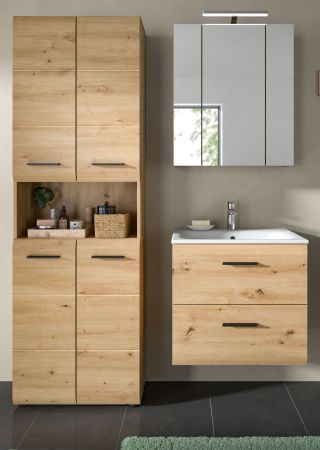 Badm�bel Set 3-teilig Cover in Artisan Eiche Badkombination 135 x 185 cm