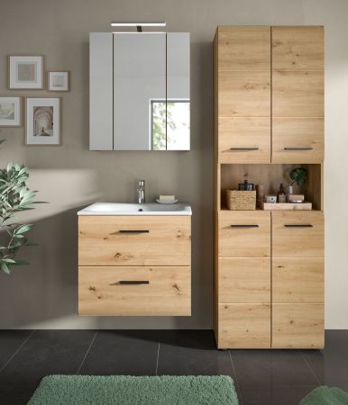 Badm�bel Set 3-teilig Cover in Artisan Eiche Badkombination 135 x 185 cm