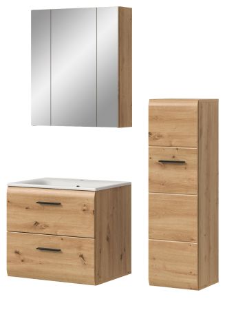 Badm�bel Set 3-teilig Cover in Artisan Eiche Badkombination 105 x 185 cm