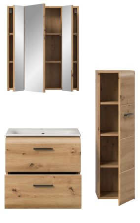 Badm�bel Set 3-teilig Cover in Artisan Eiche Badkombination 105 x 185 cm