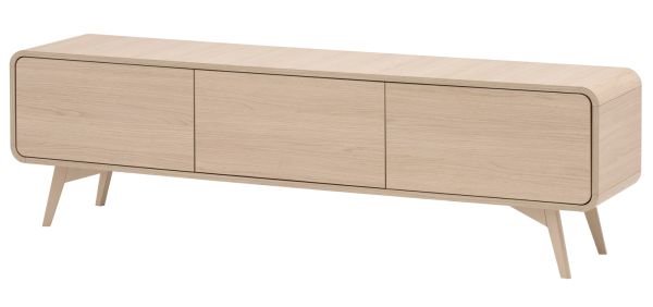 TV-Lowboard Elverum in Eiche natur TV Unterteil skandinavisch 180 x 53 cm, mit Push-to-Open