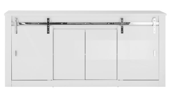 Sideboard Miami in wei� Hochglanz Kommode 201 x 92 cm, Soft-Close