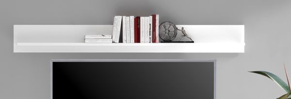 Wandboard Miami in wei� Wandregal 184 cm