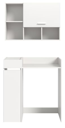 Waschmaschinenschrank Flexy in wei� Set 3-teilig 95 x 195 cm