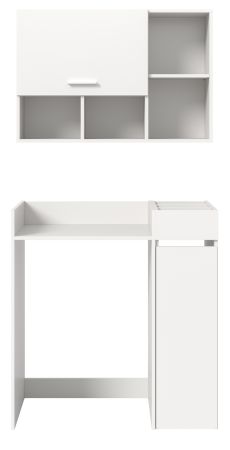 Waschmaschinenschrank Flexy in wei� Set 3-teilig 95 x 195 cm