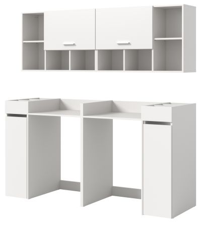 Waschmaschinenschrank Flexy in wei� Set 6-teilig 190 x 195 cm